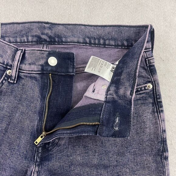 H&M Jeans Womens Size 30X32 Purple Stonewashed Hi Rise Stretch Medium Wash Denim - Picture 9 of 15
